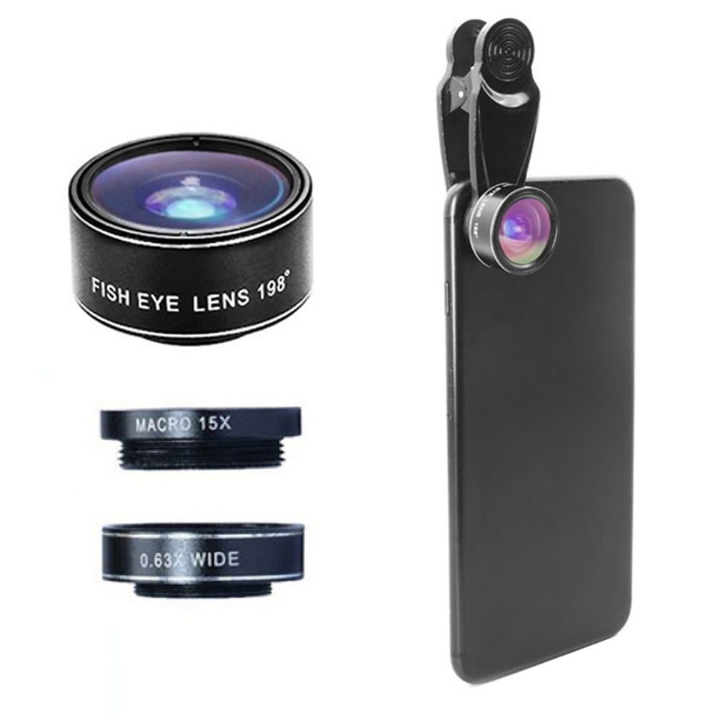 Kit 6 En 1 Objectifs Smartphone - Fisheye 205° + Grand Angle + Macro 25x - Compatible Universel
