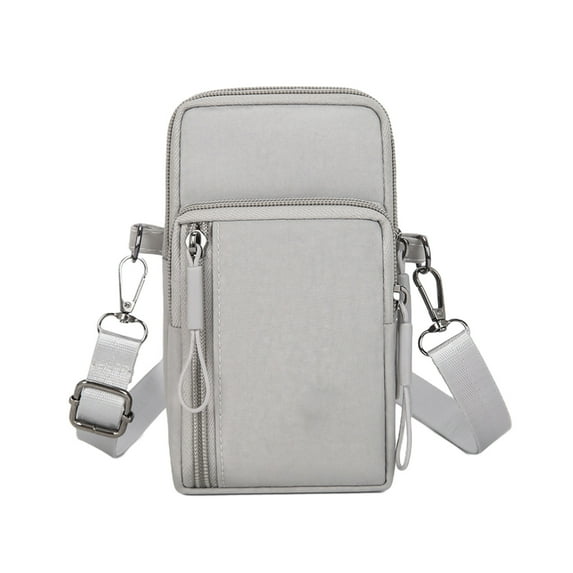 Mobile Phone Bag, Crossbody Messenger Bag, Multifunctional Wrist Strap Shoulder Bag for Outdoor Travel and Commuting, Durable Oxford Cloth with Adjustable Elastic Buckle and Layered Pockets