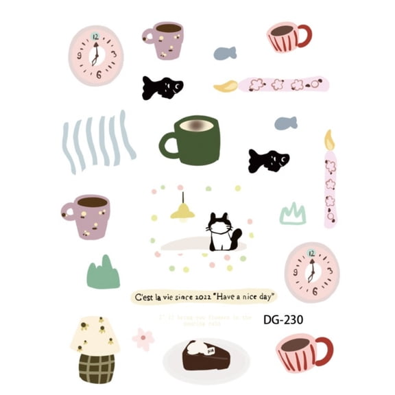 Mobile Phone Case Jelly Stickers Personalized Decoration Material Crafts Leisure Clock Series