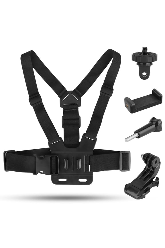 Mobile Phone Chest Strap Mount, TSV Harness Strap Holder Universal Cell Phone Clip Compatible with Action Camera POV/VLOG, Go Pro Hero 9/8, Session, Fusion, DJI OSMO Action