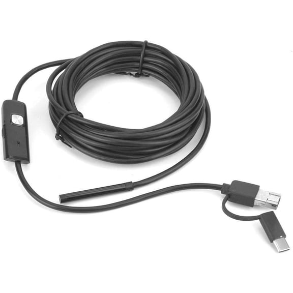 Mobile Phone Endoscope, 5.5mm Borescope Inspection Camera with Adjustable LED Lights and 5M Cable for PC and Smartphone Users