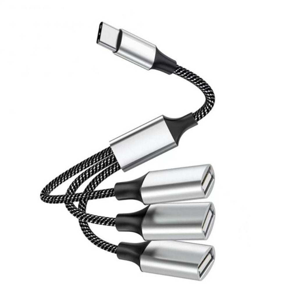 Mobile Phone Extension Cable Converter Type C Hub Charging Splitter OTG ...