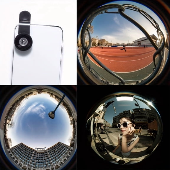 Mobile Phone Fisheye Magnifier Lens Set - Wide Angle Macro Fisheye Clip-On Phone Lenses with Storage Bags, Suitable for Travel, Photography, And Selfie Additions