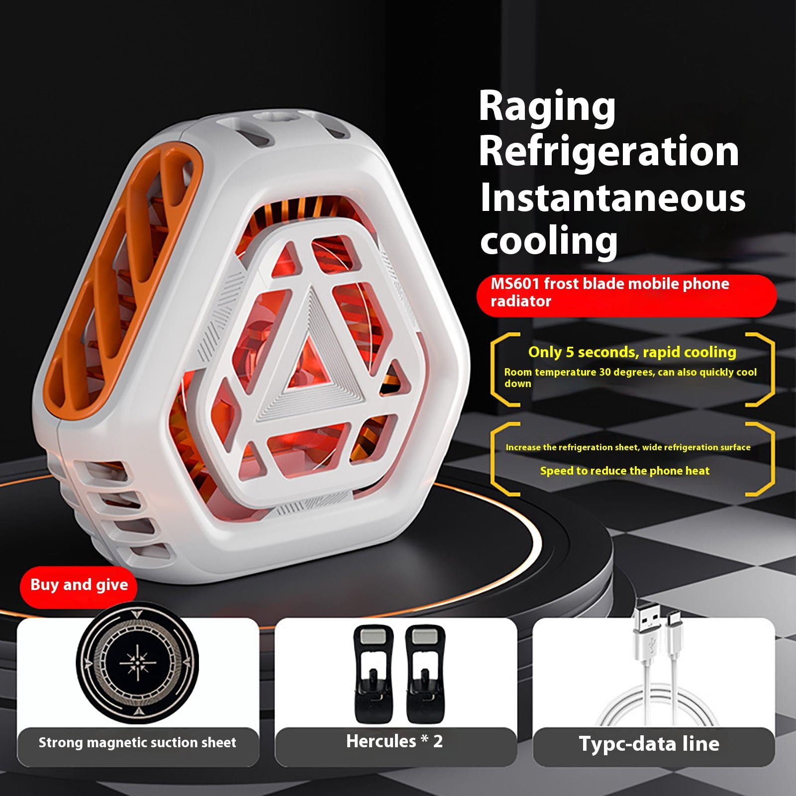 Mobile Phone Heat Sink Live Streaming Device Suction