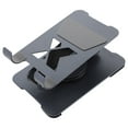 thumbnail image 1 of TABLZONE Grey Aluminum Phone Stand with Adjustable Height and 360° Rotation for Desk Use, Compatible with Smartphones and Tablets, 1 of 6