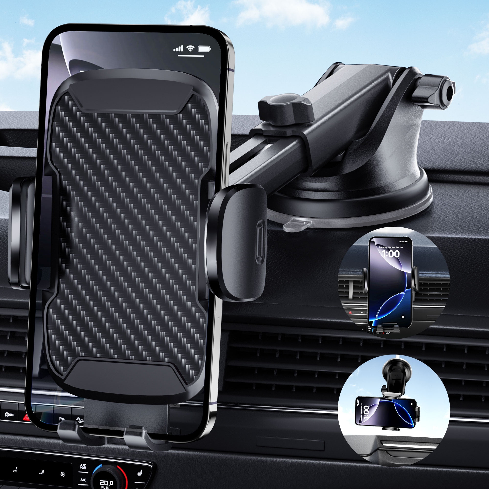 YOOVEE Car Phone Holder - 360° Rotatable Mount wit