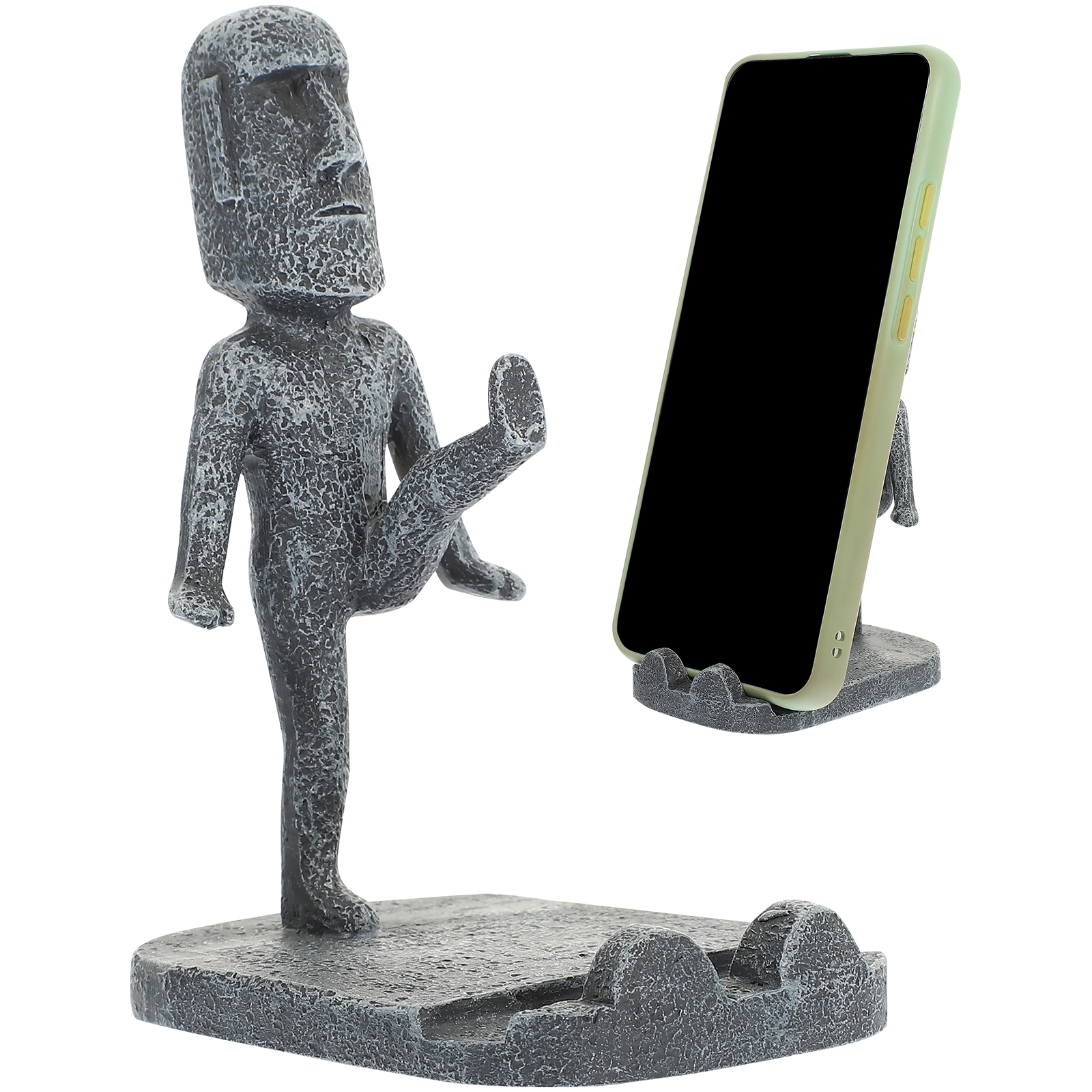 Mobile Phone Holder Easter Island Moai Figurine Bracket Telephone Cell