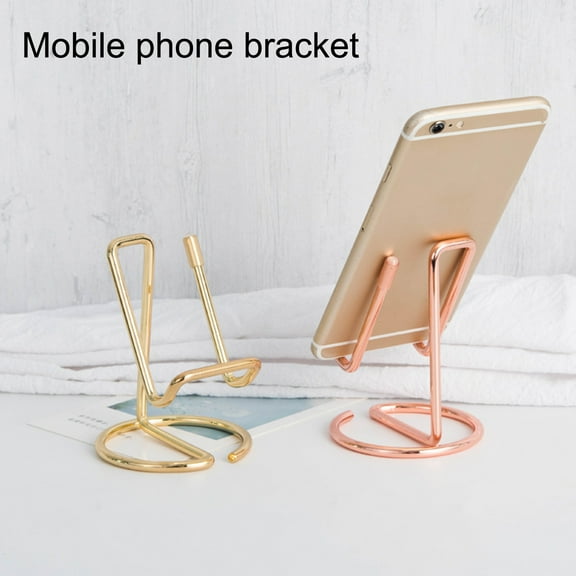 Mobile Phone Holder Hands-free Aluminum Alloy Tablet Mount Stand Support Bracket for Table,Golden