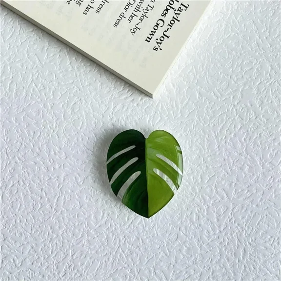 Mobile Phone Holder with Expandable Grip Ring and Cute and Popular Simulation Leaf Universal Foldable Stand for PopSocket2Pcs