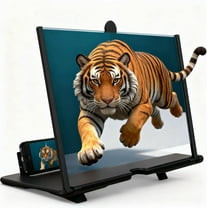 Mobile Phone Magnifier Projector Screen, 10/12 Inch Foldable 3D HD Screen Amplifier for Movies and Videos, Compatible with All Smartphones