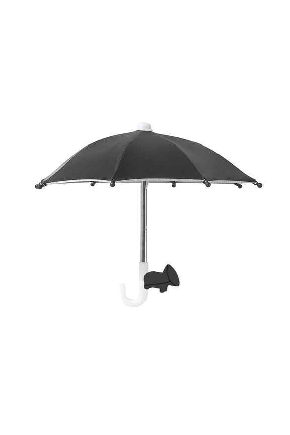 Mobile Phone Parasol with 8 Steel Ribs, Silver Coating for Heat Insulation, Rainproof and Sunshade, Ideal for Beach and Pool Outdoor Use