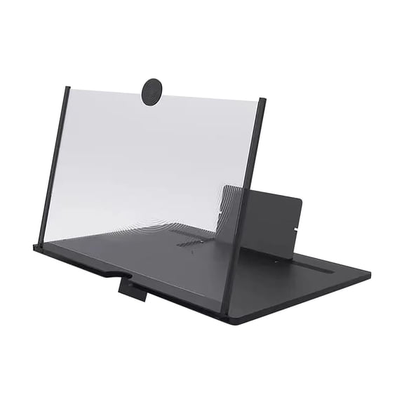 Mobile Phone Screen Amplifier - 12in Foldable Portable Magnifier for Clear Viewing, Adjustable Stand, Universal for Smartphones(Black)