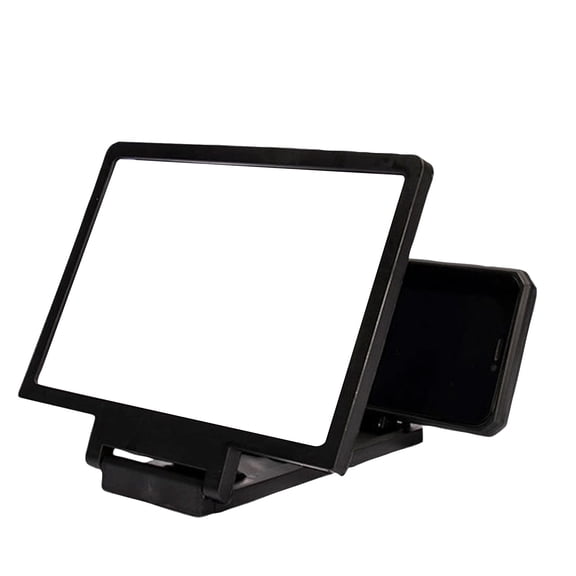 Mobile Phone Screen Magnifier with Foldable Fine Base HD Viewing Amplifier Stand Holder for Hands Free Video Reading and Browsing