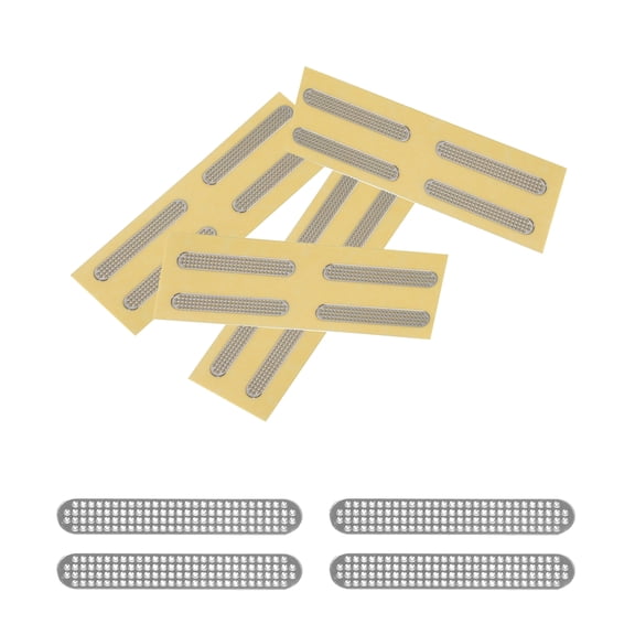 Mobile Phone Speakers Dustproof Net Stickers Mesh Anti Adhesive Dust Sticker Grey 16x2.4mm,Silver 5Set