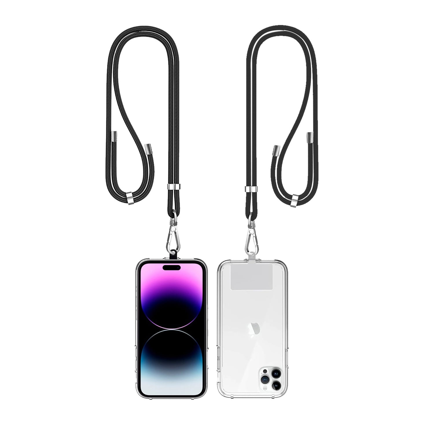 Mobile Phone Straps with Card Holder - Black