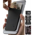 thumbnail image 1 of Mobile Phone Wallet, Smartphone - Credit Card Holder & Adhesive Wallet - Dark Gray, 1 of 8