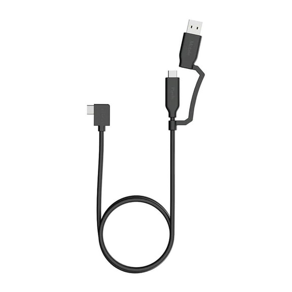 Mobile Pixels 3-Ft. USB-C to USB-C Cable with Type-A Adapter, Black, 100-1004P03