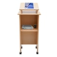 thumbnail image 1 of Mobile Presentation Stand Moveable Lectern Podium Stand, Portable Podium Pulpits Church Pulpit with Wheels, 1 of 15