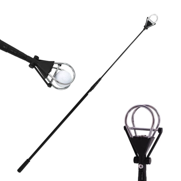 Mobile Pro Shop Golf Ball Retriever Telescopic 15ft Reach | Durable Aluminum Alloy Picker for Water Hazards