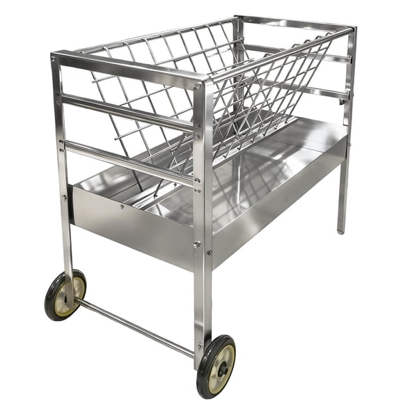 Mobile Rolling Pet Feeder with Silent Universal Wheels, Large Capacity Food Storage, Stable Anti-Tip, Detachable Easy Clean Airtight Design, for Dogs Cats Indoor Home Multi-Pet Families