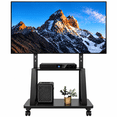 thumbnail image 1 of JaxSteam 32-75 inch Height Adjustable Rolling TV Stand, Holds up to 420 lbs, VESA 600x400mm,Black, 1 of 8