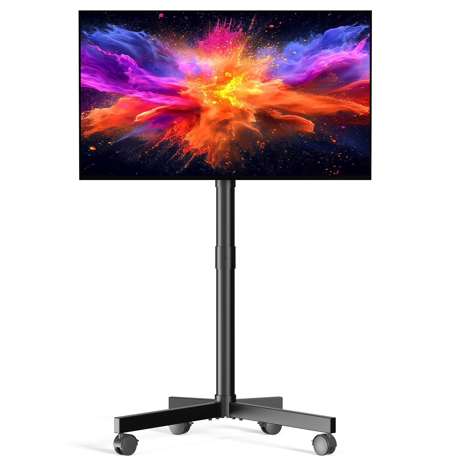 Mobile Rolling TV Stand on Wheels, Mobile TV Stand for 23-75 Inch LCD ...