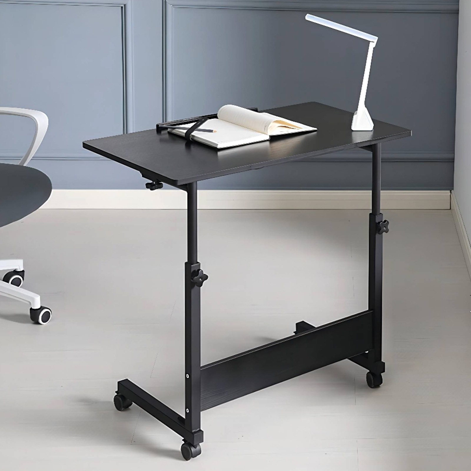 Mobile Side Table Standing Desk CShaped End Table Computer Desk with