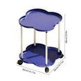 thumbnail image 1 of Mobile Side Table with Wheels, Multi-Tier Storage Cart for Bedroom Living Room, Plastic Coffee Table with Easy Assembly, Portable Organizer, 1 of 6