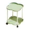 thumbnail image 1 of Mobile Side Table with Wheels, Multi-Tier Storage Cart for Bedroom Living Room, Plastic Coffee Table with Easy Assembly, Portable Organizer, 1 of 6