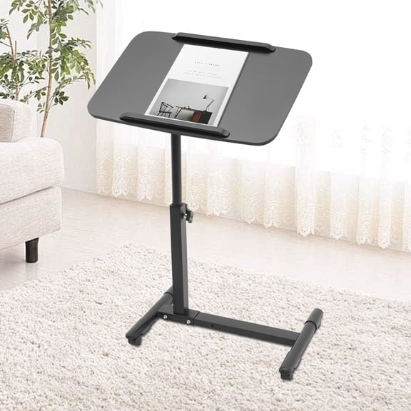 Mobile Standing Desk Rolling Laptop Table Adjustable Hospital & Home Bed Table