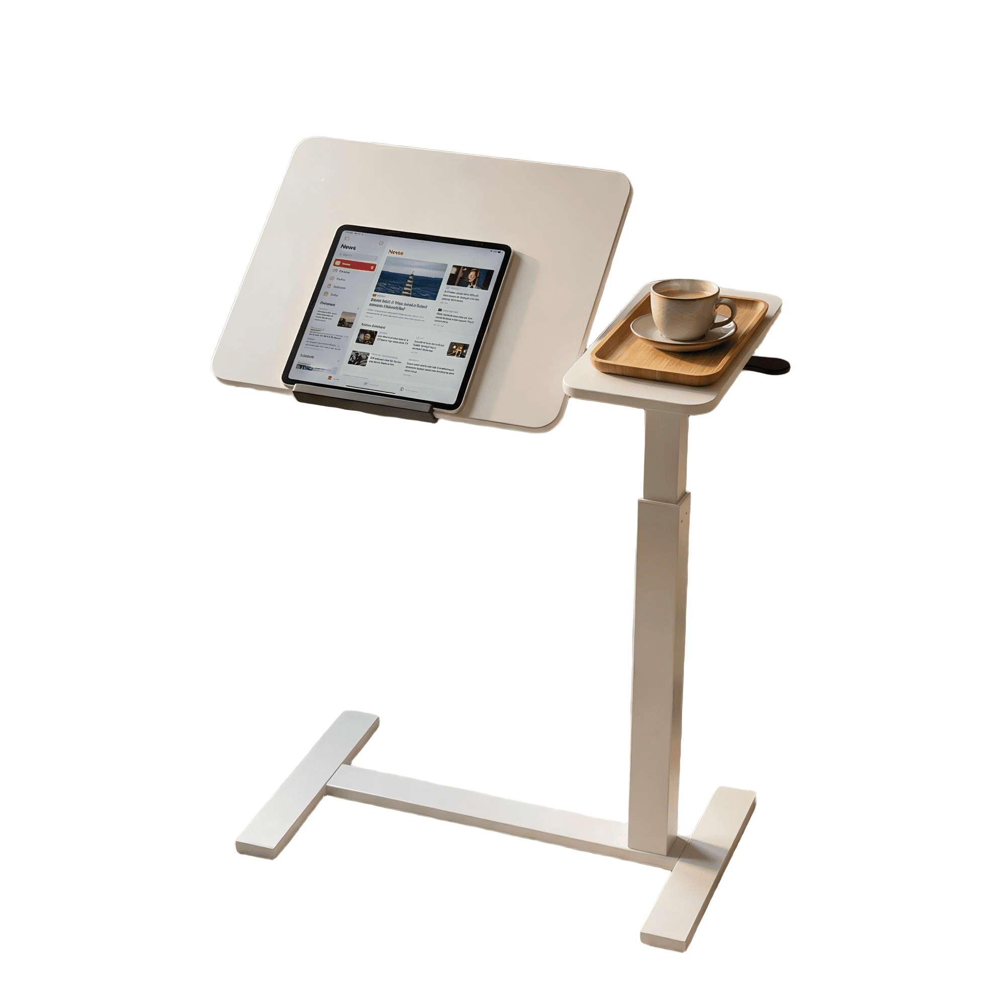 Mobile Standing Desk w/ Flip Top, 4 Wheels, Adjustable Height & Angle