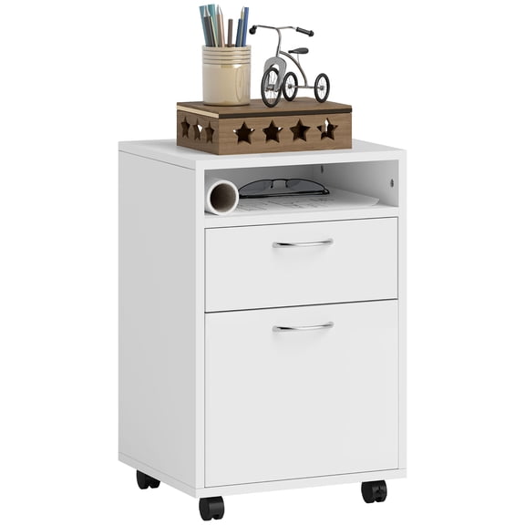 Mobile Storage Cabinet Organizer with Drawer and Cabinet, Printer Stand with Castors