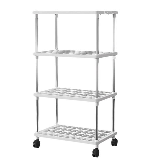 Mobile Storage Cart With Wheels Adjustable Shelves Three Tier Kitchen And Bathroom Organizer Versatile Portable Storage Rack For Utensils Snacks And Small Items