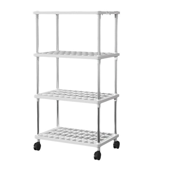 Mobile Storage Cart With Wheels Adjustable Shelves Three Tier Kitchen And Bathroom Organizer Versatile Portable Storage Rack For Utensils Snacks And Small Items