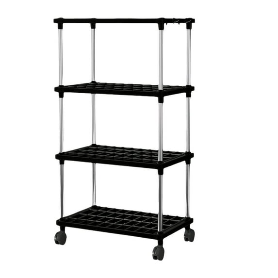 Mobile Storage Cart with Wheels Adjustable Shelves Organizer Rolling Utility Rack for Kitchen Bathroom Pantry Snack Shelving Unit