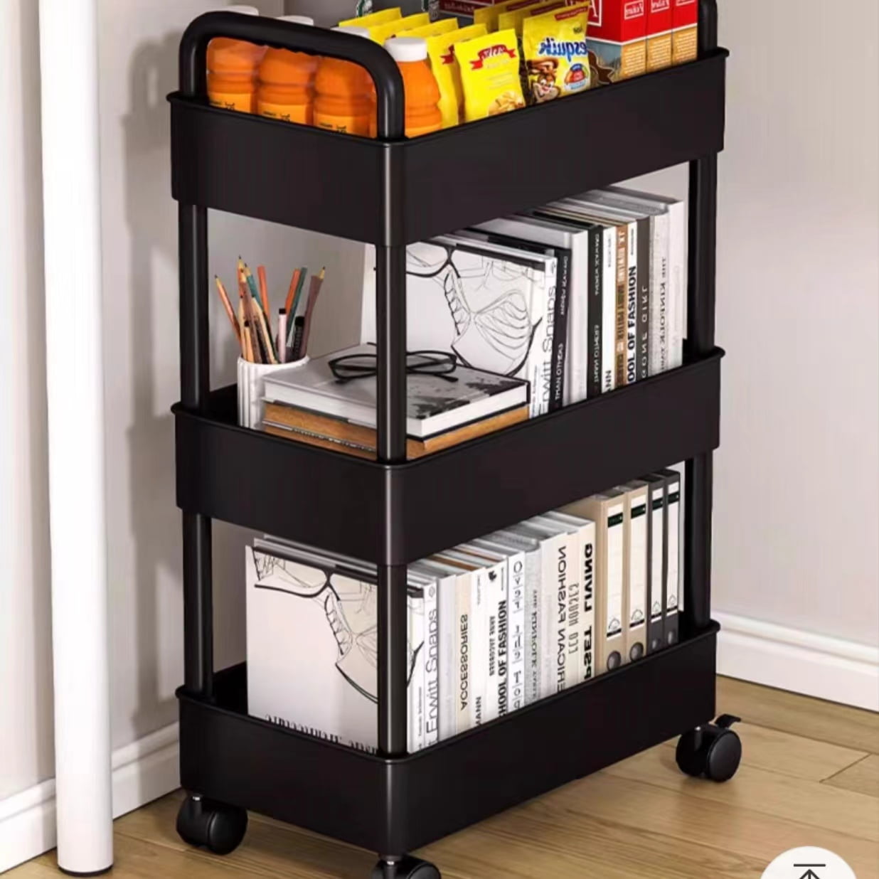 Mobile Storage Rack Trolley Bedroom Multi-Layer Storage Racks Organizer ...