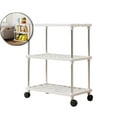 thumbnail image 1 of Mobile Storage Shelves with Wheels, Independent Pantry Organizer Unit, Sturdy Plastic Floor Rack for Kitchen Bathroom Closet Use, 1 of 5
