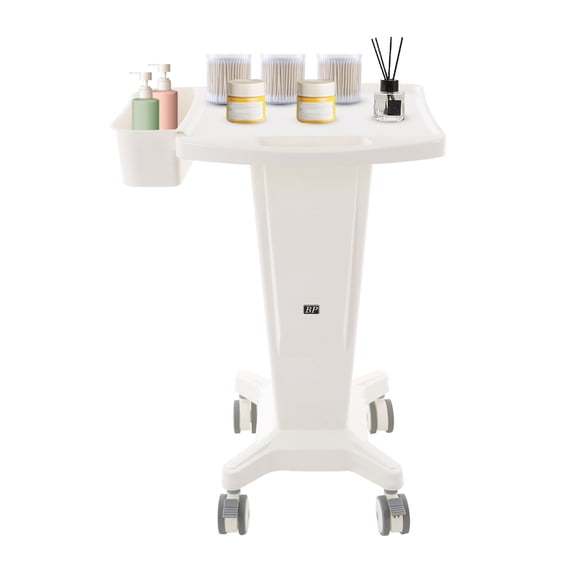 Mobile Storage Trolley, Rolling Lab Cart, Mobile Trolley with Lockable Wheels for Hospitals, Beauty Salons, Spas, Laboratories, and Salons, and More (15.75*14.17*29.92in)