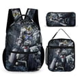 thumbnail image 1 of Mobile Suit Gundam 3 Pcs Backpack Set With Lunch Bag And Pencil Case Casual Bookbag Lunch Box Pencil Box, 1 of 8