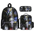 thumbnail image 1 of Mobile Suit Gundam 3 Pcs Backpack Set With Lunch Bag And Pencil Case Casual Bookbag Lunch Box Pencil Box, 1 of 6