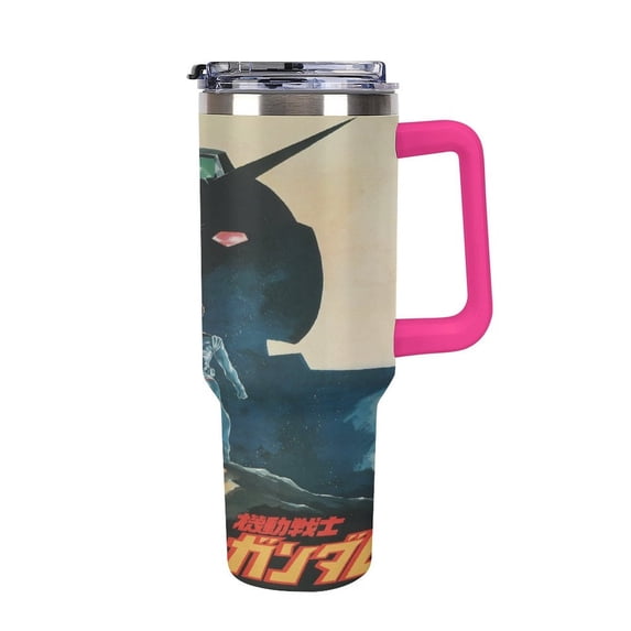 Mobile Suit Gundam 40 Oz Tumbler With Handle And Straw, Stainless Steel Vacuum Travel Mug, Double Wall Vacuum Insulated Tumbler With Lid, Water Bottle for Gifts Party Office Coffee