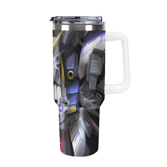 Mobile Suit Gundam 40 Oz Tumbler With Handle And Straw, Stainless Steel Vacuum Travel Mug, Double Wall Vacuum Insulated Tumbler With Lid, Water Bottle for Gifts Party Office Coffee