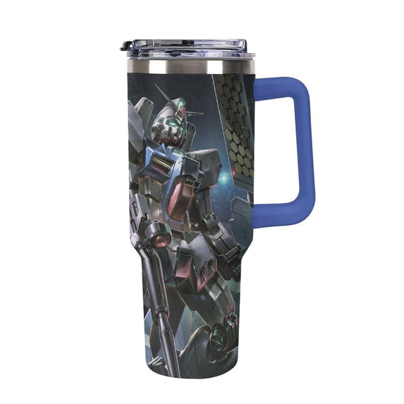 Mobile Suit Gundam 40 Oz Tumbler With Handle And Straw, Stainless Steel Vacuum Travel Mug, Double Wall Vacuum Insulated Tumbler With Lid, Water Bottle for Gifts Party Office Coffee