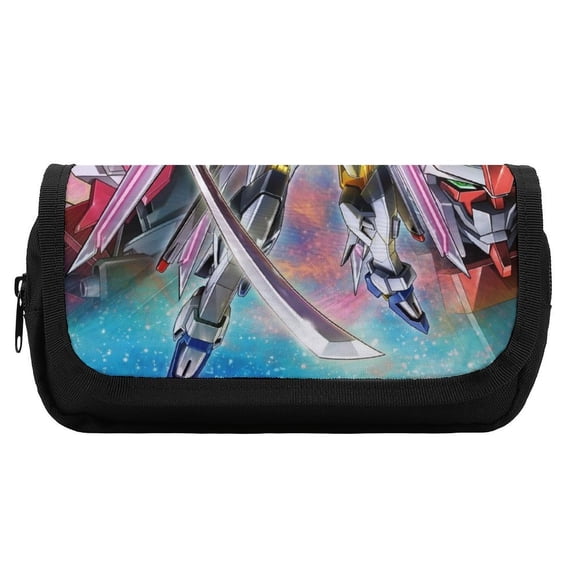 Mobile Suit Gundam Big Capacity Pencil Case, Large Storage Pencil Pouch Pen Case Bag with Zipper, Pencil Case for Office Supplies