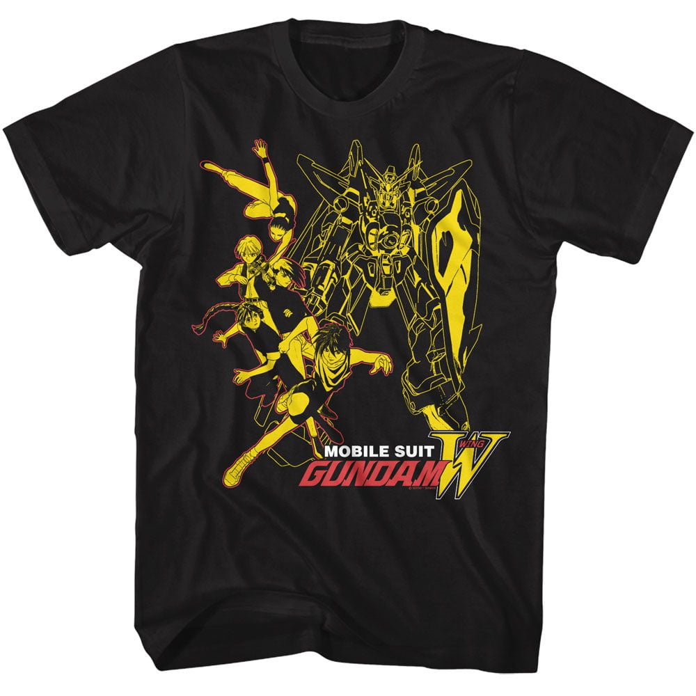 Mobile Suit Gundam Bright Wing Group Black T-Shirt - Walmart.com