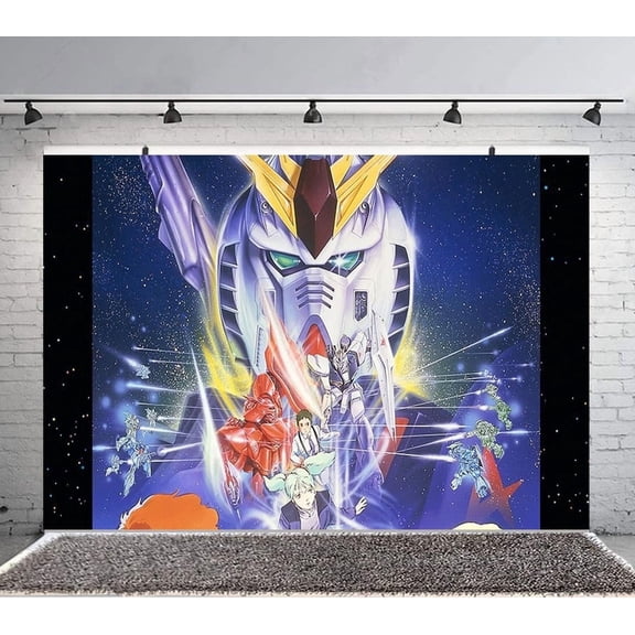 Mobile Suit Gundam Char's Counterattack Backdrop Banner Party Supplies Poster Movie Theme Background for Photography Birthday Decorations