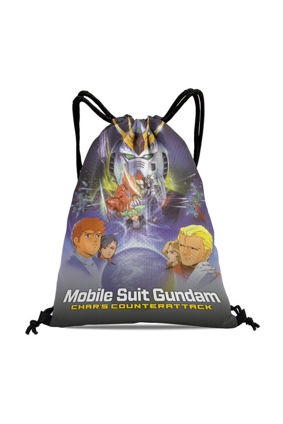 Mobile Suit Gundam Char's Counterattack Backpack Bag Goodies Merch Drawstring Party Favors Gym Waterproof Swimming Beach