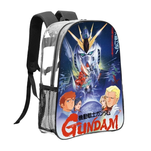 Mobile Suit Gundam Char's Counterattack Pattern Transparent Backpack Lightweight And fashionable Showcasing Personality And Leading The Trend