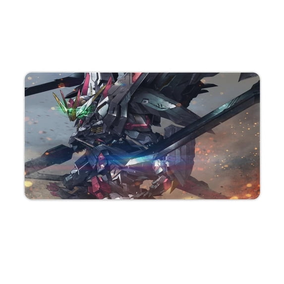 Mobile Suit Gundam Large Gaming Mouse Pad for Desk, Big Mouse Pad Gaming Desk Mat, Mousepad Desk Pad with Non-Slip Base And Stitched Edges, Keyboard Mouse Mat for Home Office Work