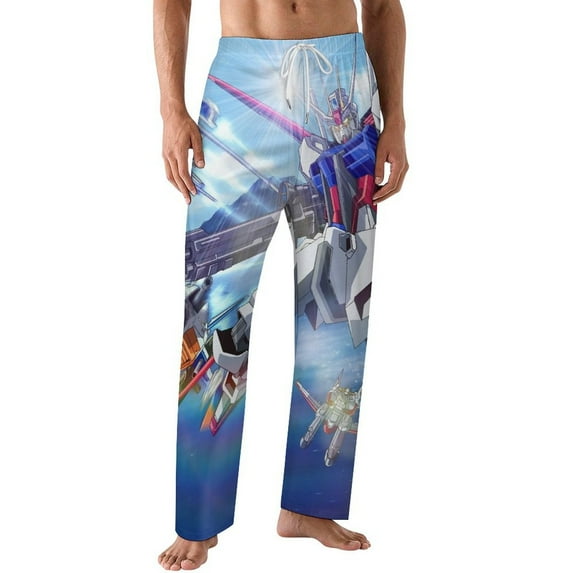 Mobile Suit Gundam Mens PJ Pajama Pants Bottoms Lounge Pants Sleepwear PJs with Pockets